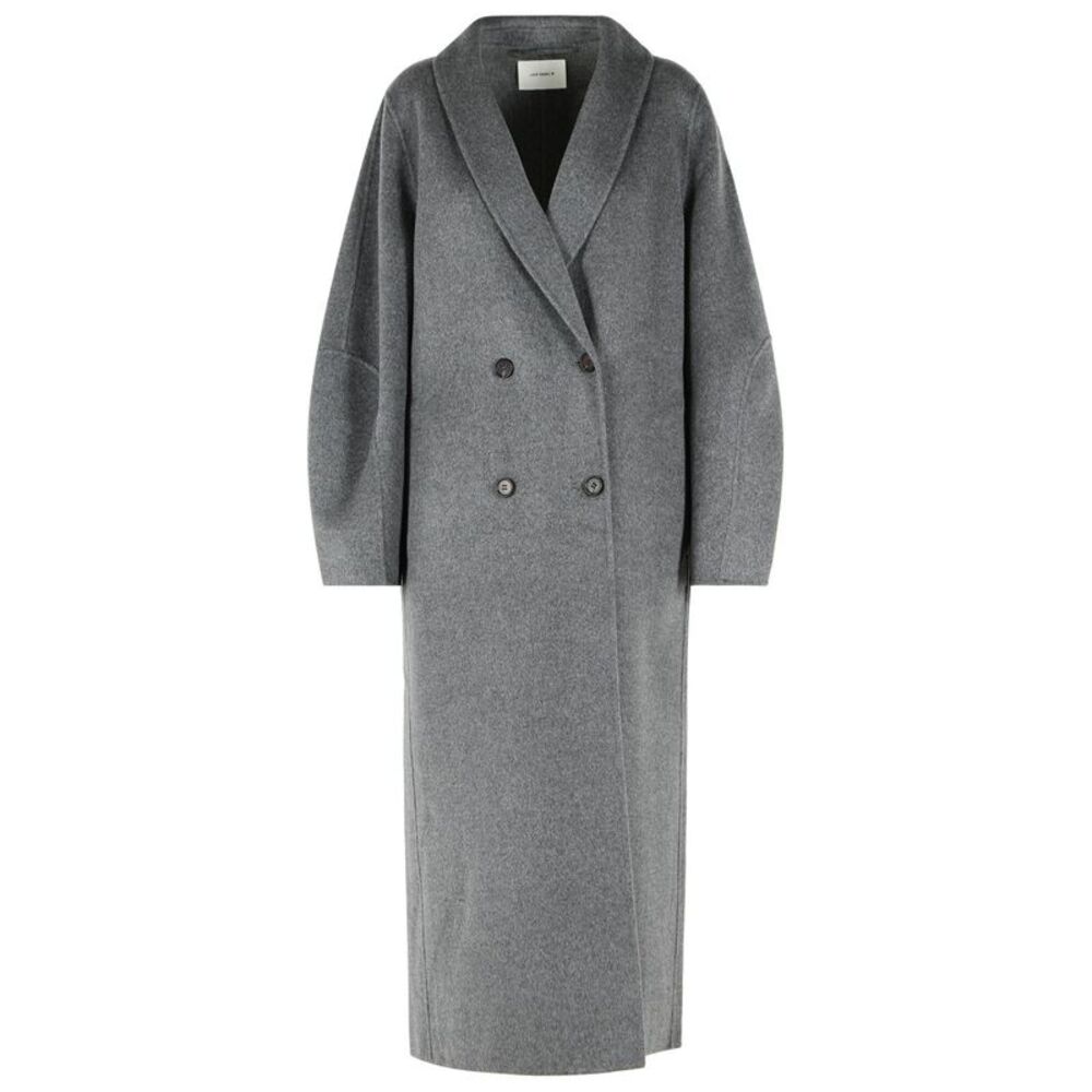 Lisa Yang 'Shawl' Grey Wool And Cashmere Coat Women